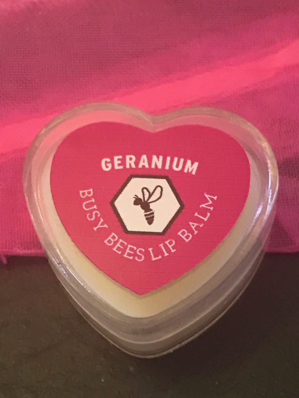 Geranium Lip Balm, Honey, Natural Beeswax Product