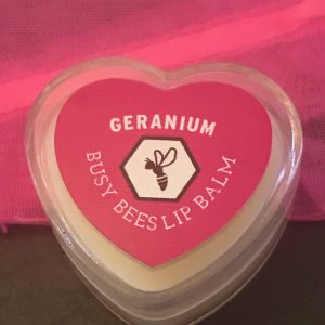 Geranium Lip Balm, Honey, Natural Beeswax Product