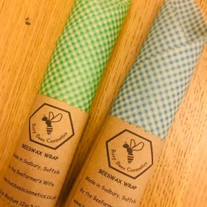 Beeswax Wrap Gingham Green & Blue