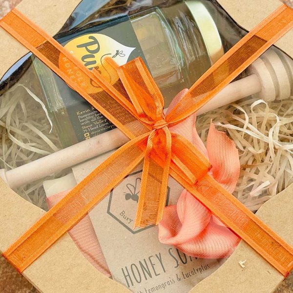 Gift Box Honey Jar and Beeswax Soap