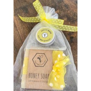 Gift Bag Honey Soap and Beeswax Lip Balm